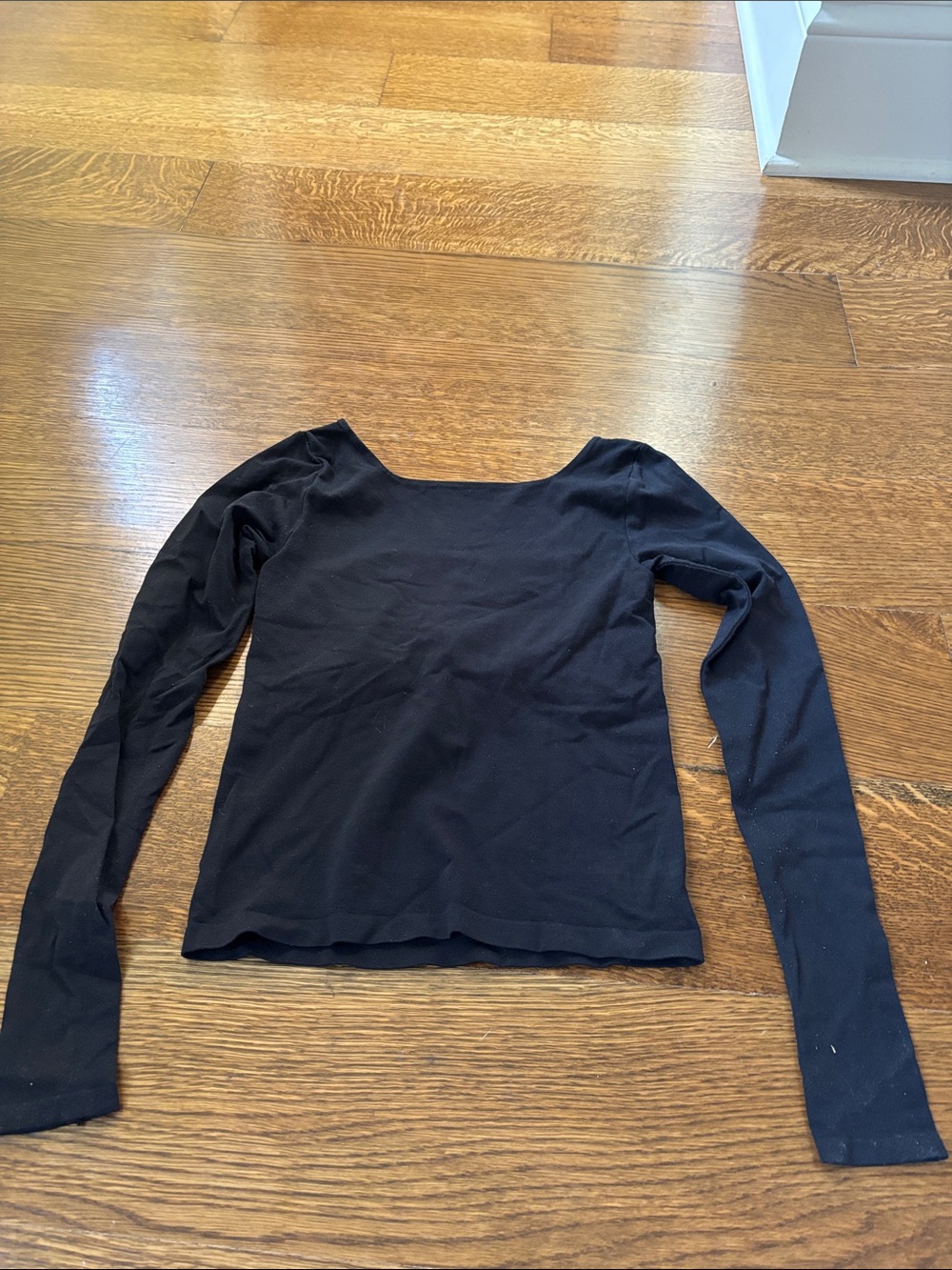 Intimately by Free People Black Long-Sleeve Square Neck top - Picture 3 of 3